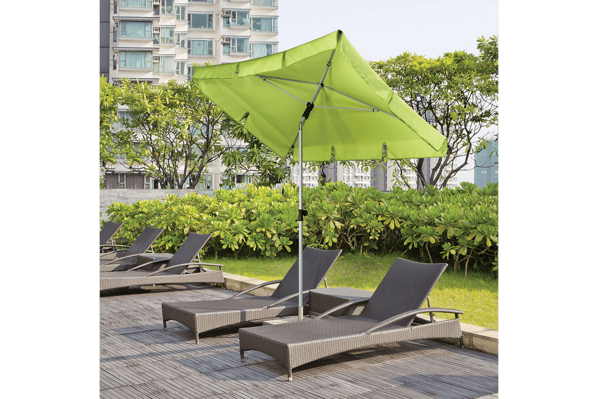 Active rektangulær parasol med knæk 180 x 120 cm