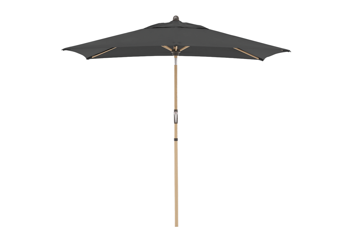 Alu wood ultra parasol med knæk 210 x 140 cm