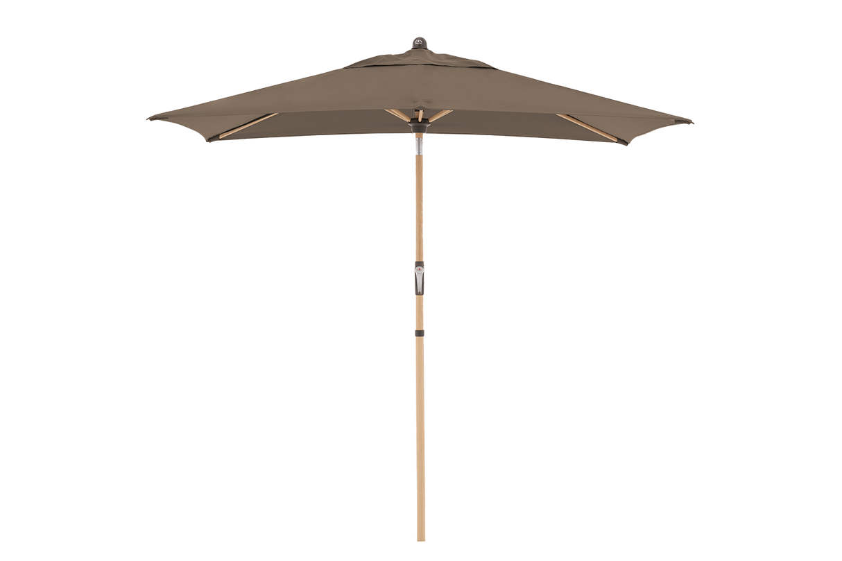 Alu wood ultra parasol med knæk 210 x 140 cm