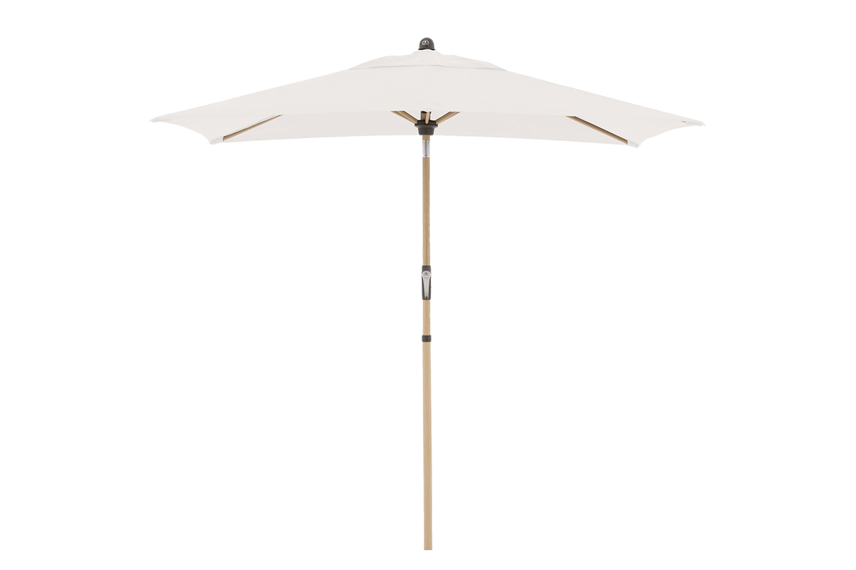 Alu wood ultra parasol med knæk 210 x 140 cm
