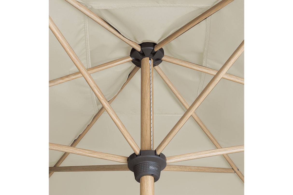 Alu wood ultra parasol med knæk 300 x 200 cm