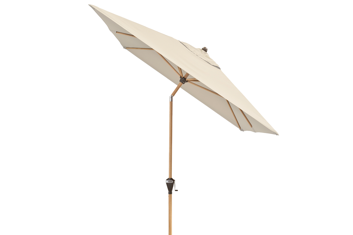 Alu wood ultra parasol med knæk 300 x 200 cm