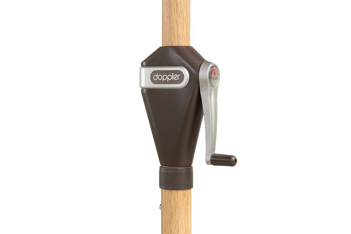 Alu wood ultra parasol med knæk 300 x 200 cm