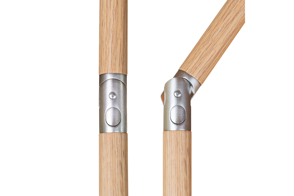 Alu wood ultra parasol med knæk 300 x 200 cm