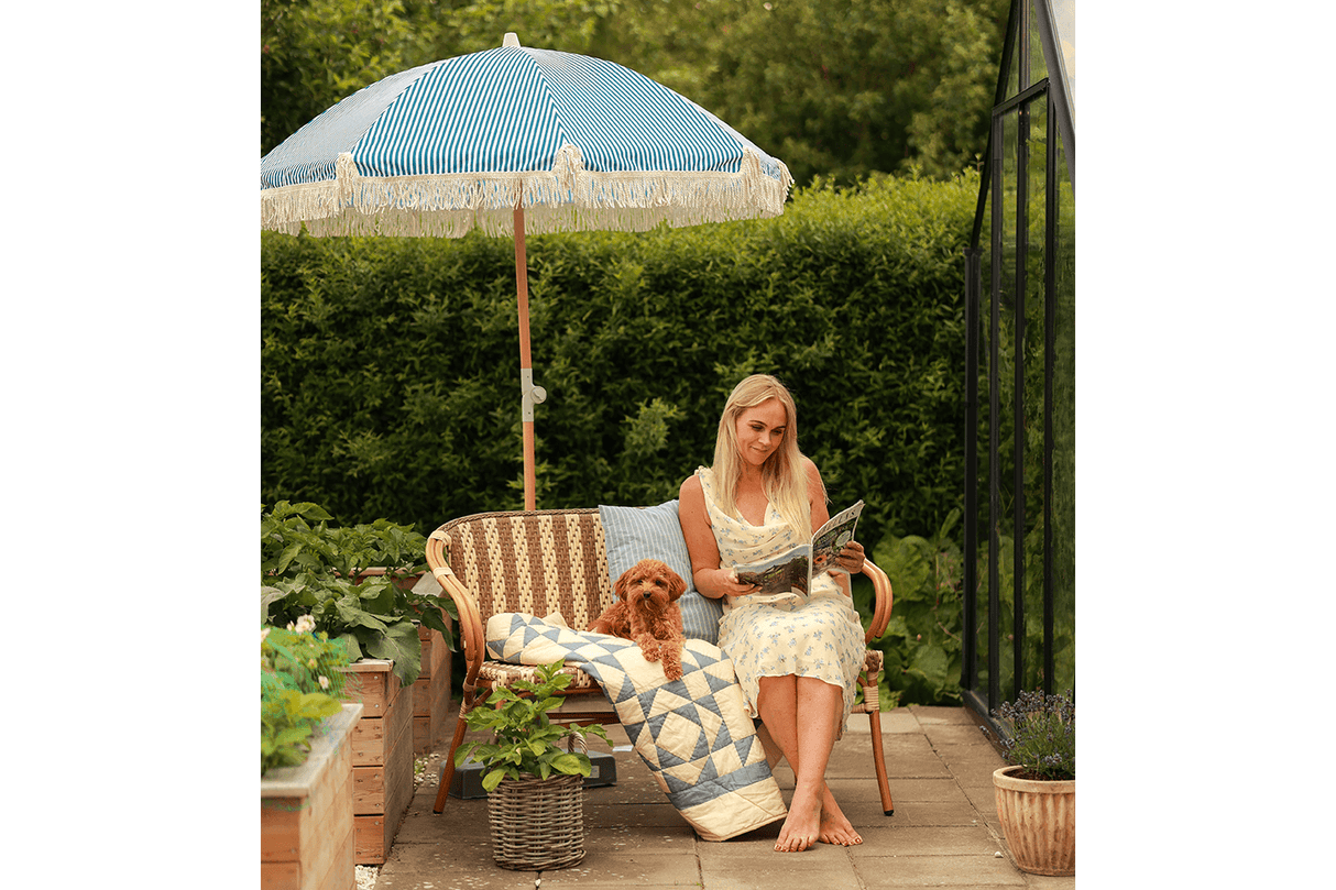 Stine stribet parasol Ø210