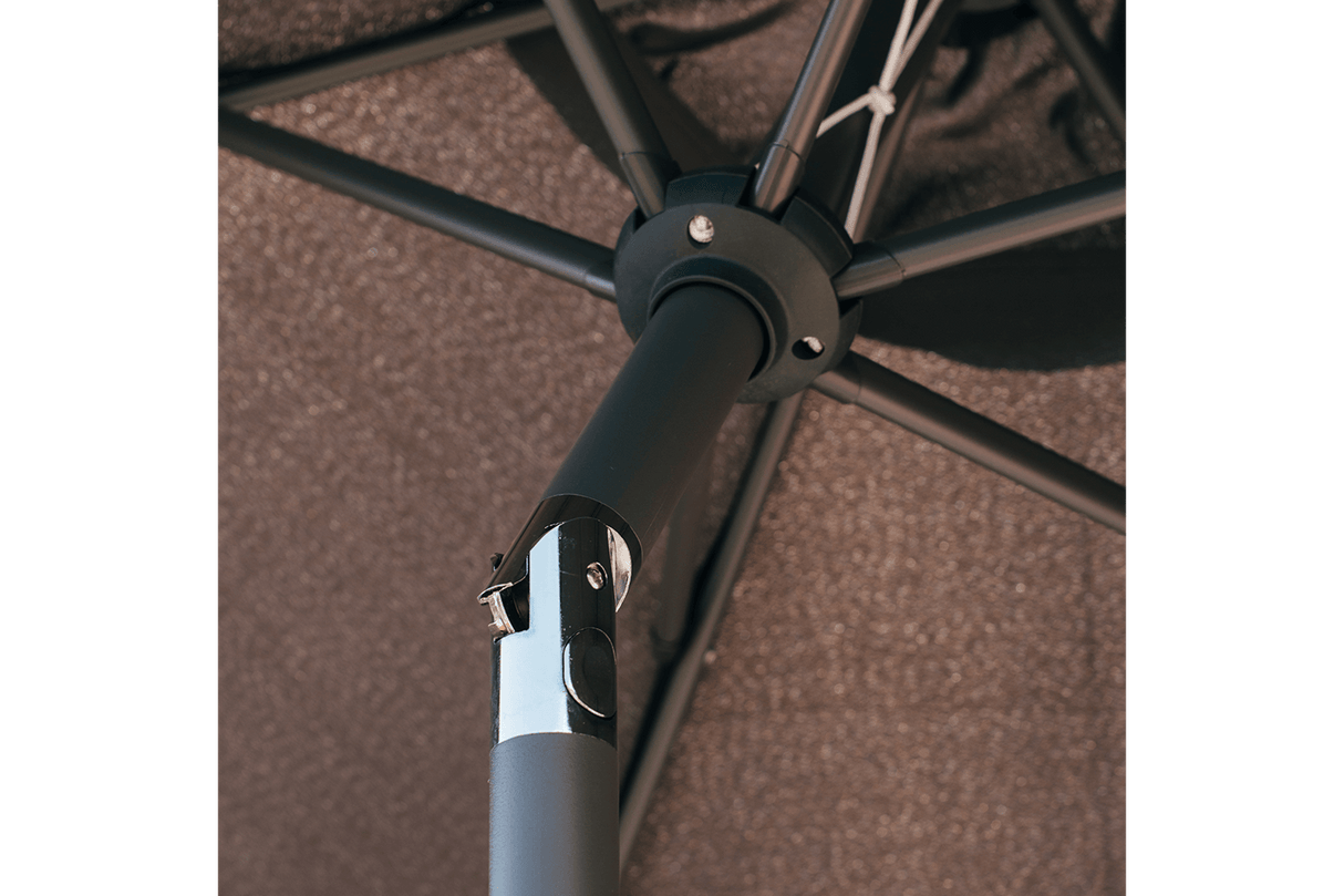 Frida rektangulær parasol med hejs og knæk 140 x 220 cm