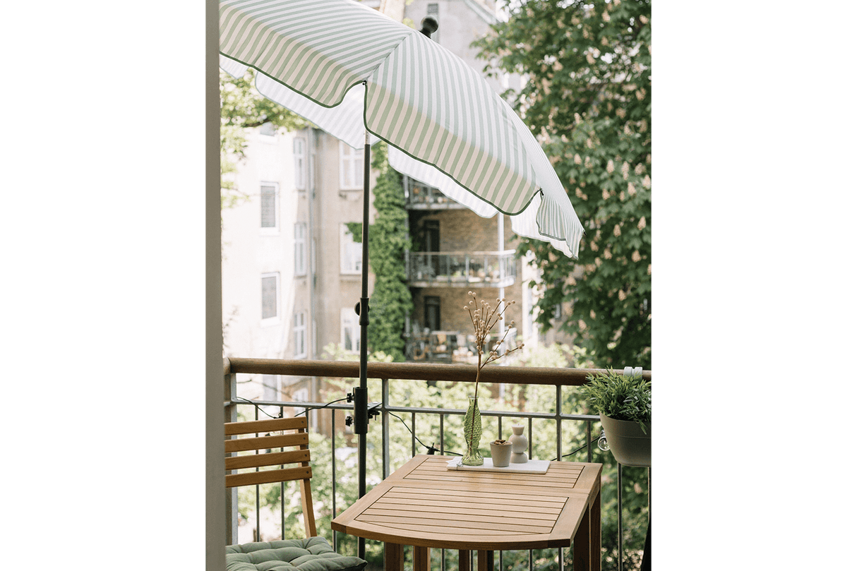 Jamila stribet parasol med knæk Ø130 cm