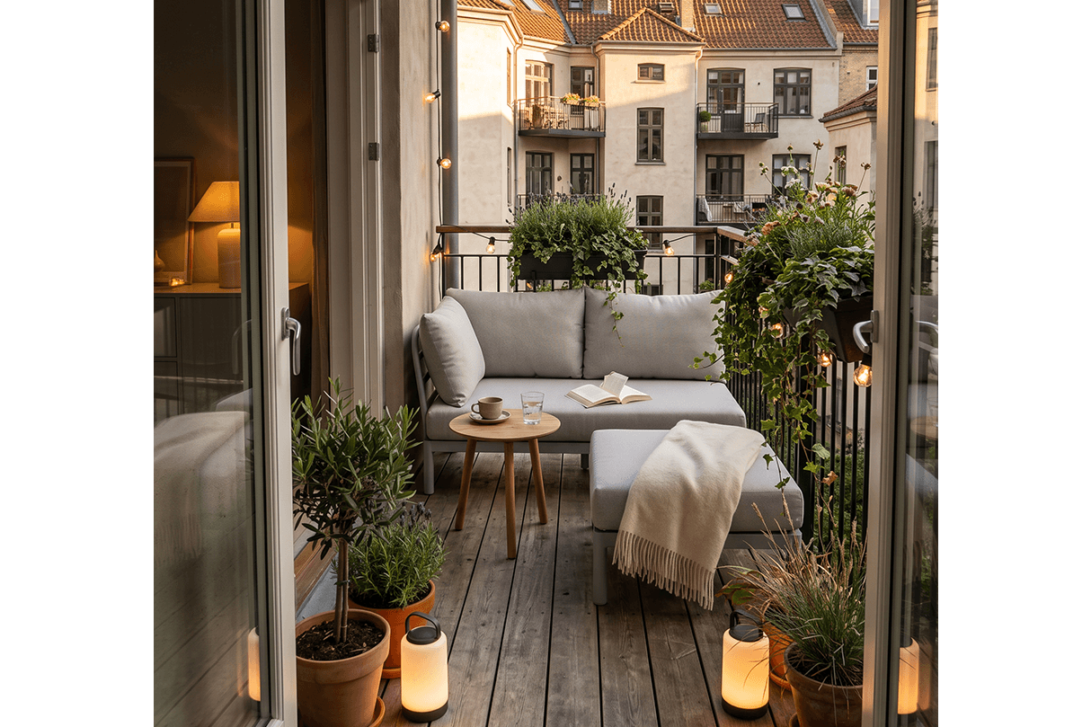 Luna aluminium lounge puf / bord