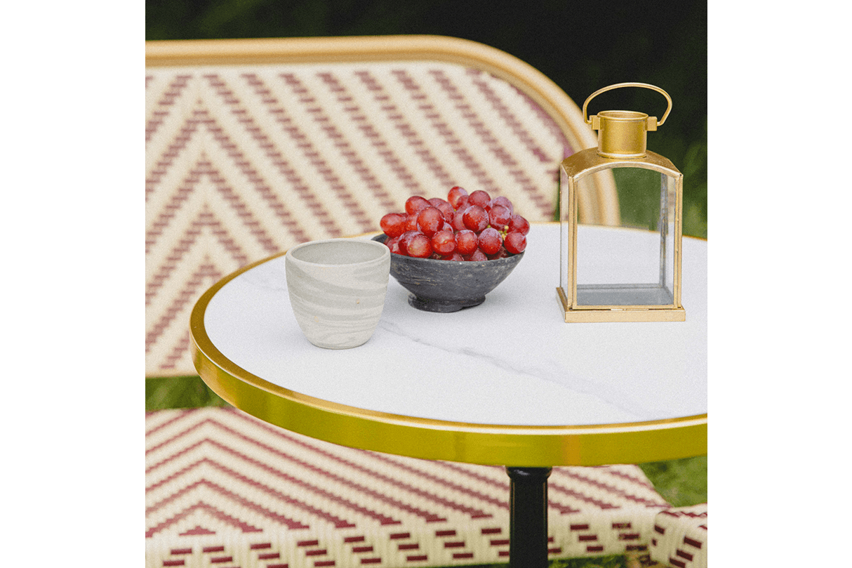 Madeleine sintered stone cafébord Ø60 cm