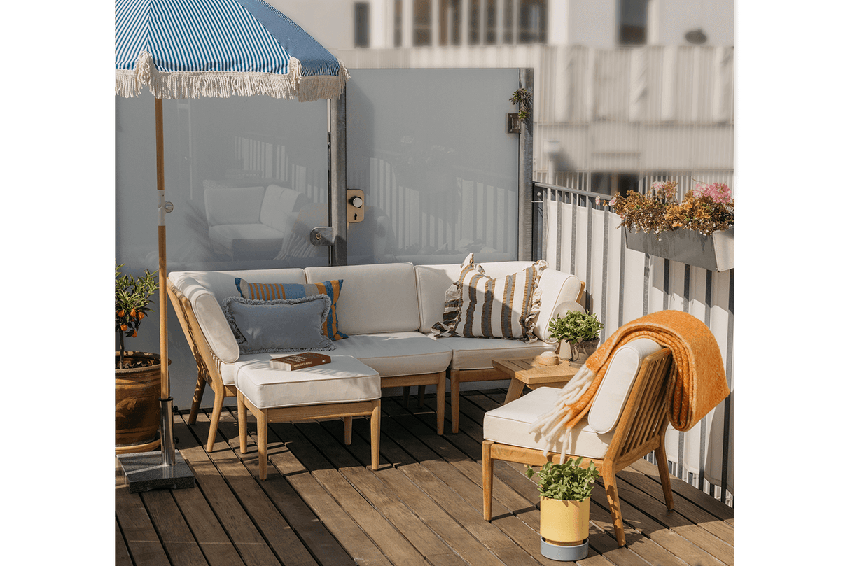 Sienna teak high back loungesofa - venstre