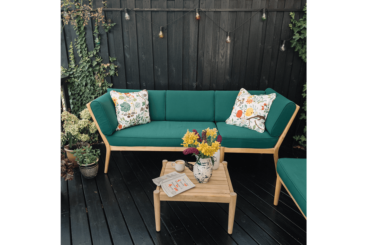 Sienna teak high back loungesofa - venstre