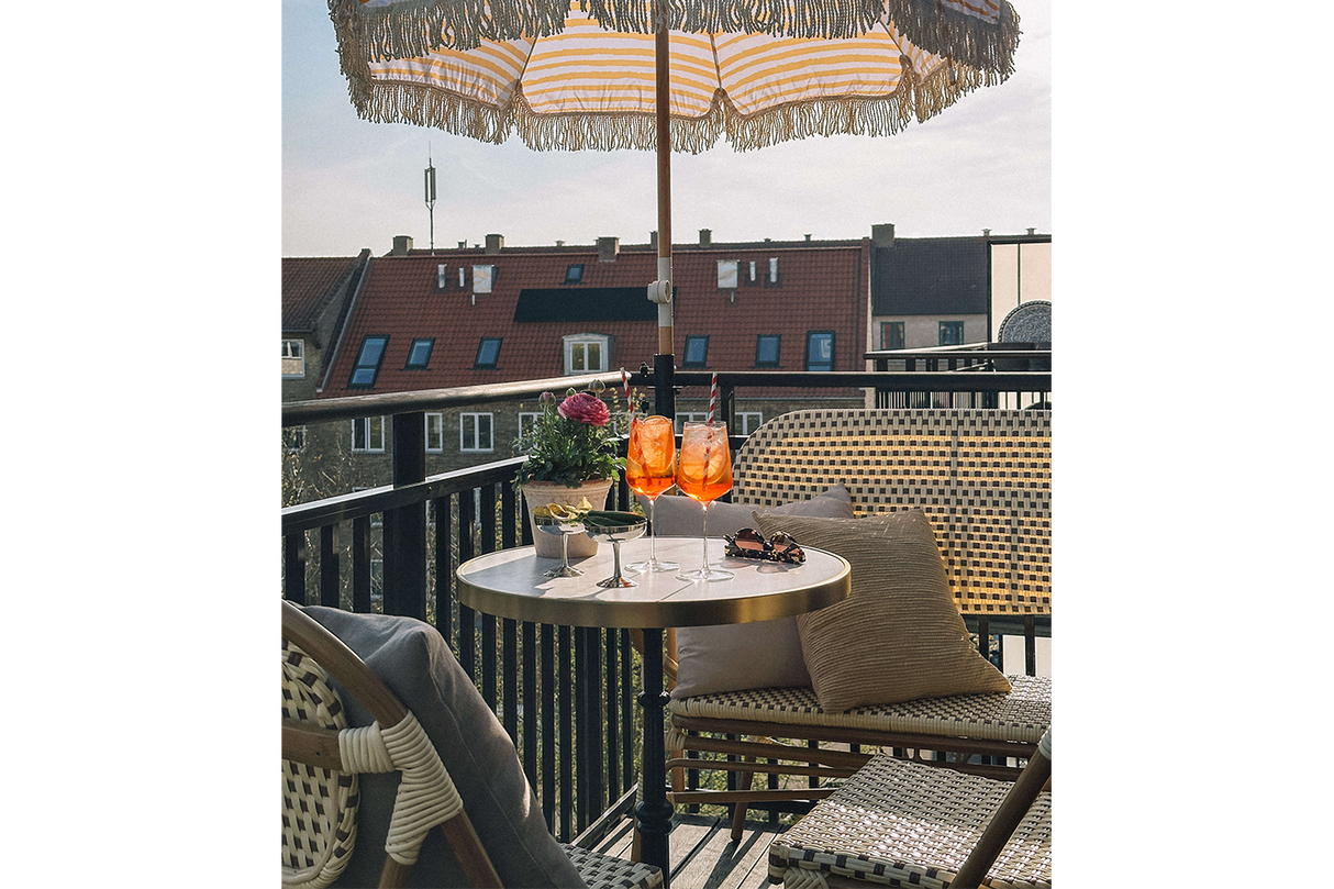 Babette fransk flet cafébænk 108 cm