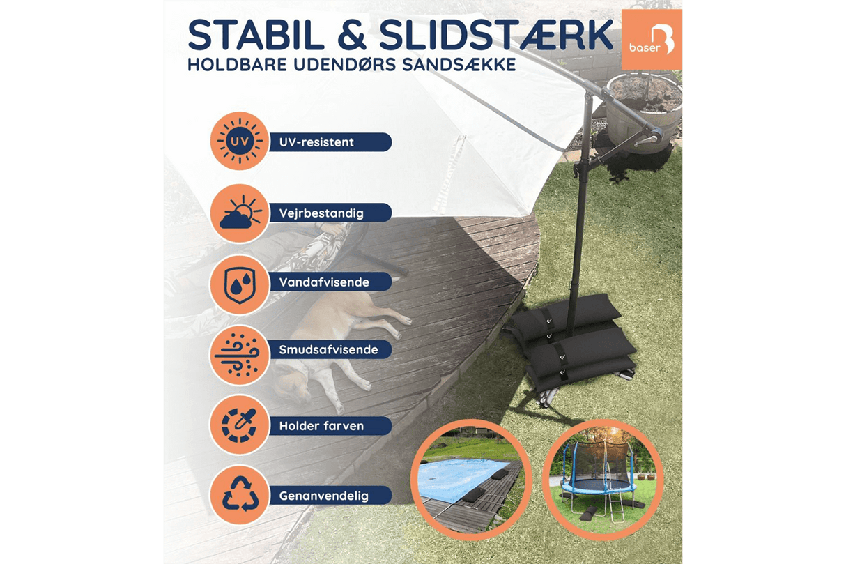 Baser sandposer 15 kg x 2