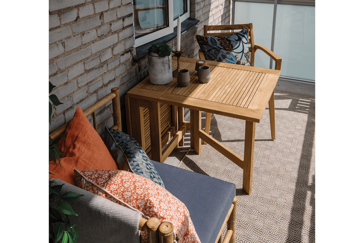 Turin teak butterfly bord 146 x 70 cm