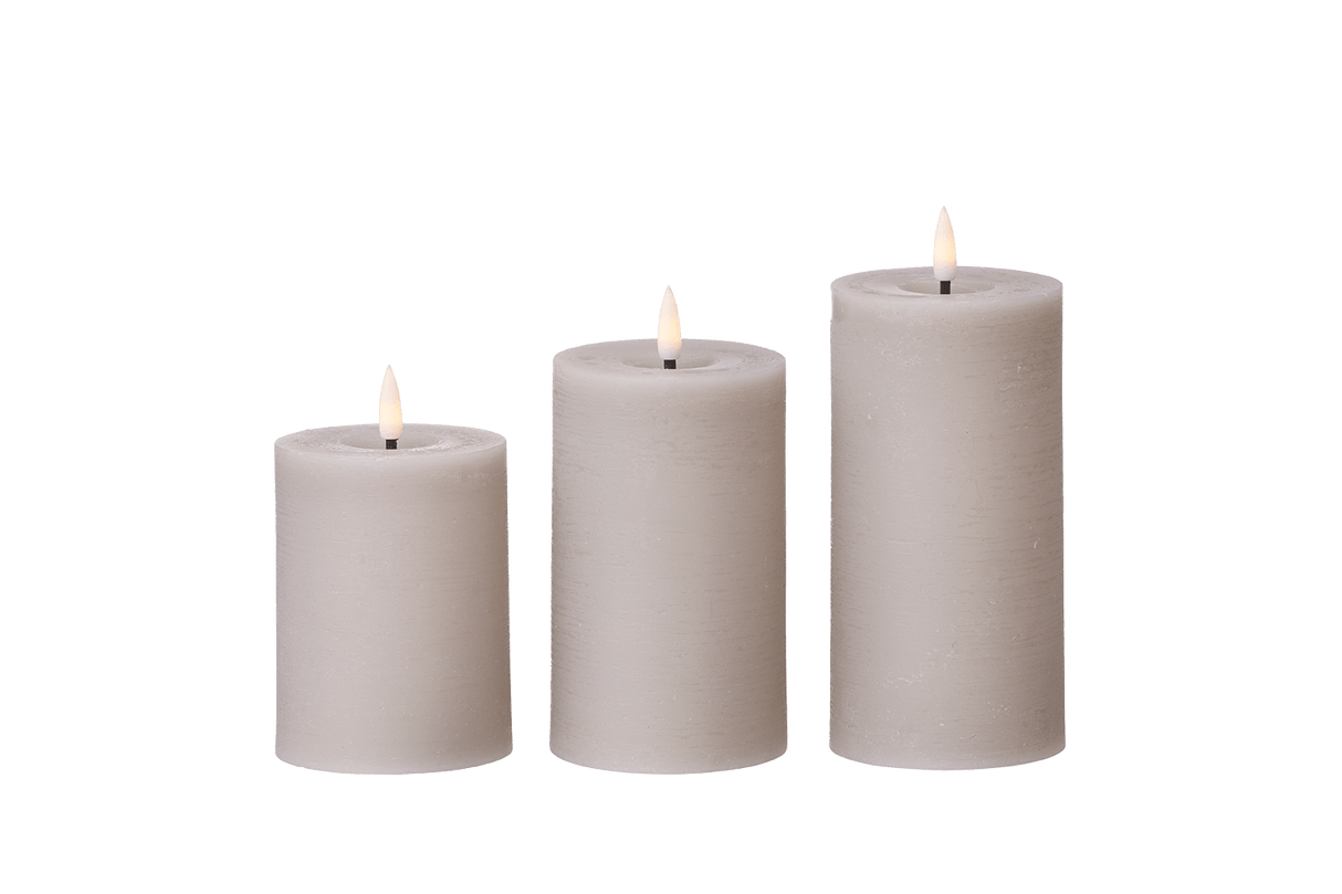 LED rustic bloklys Ø7 cm