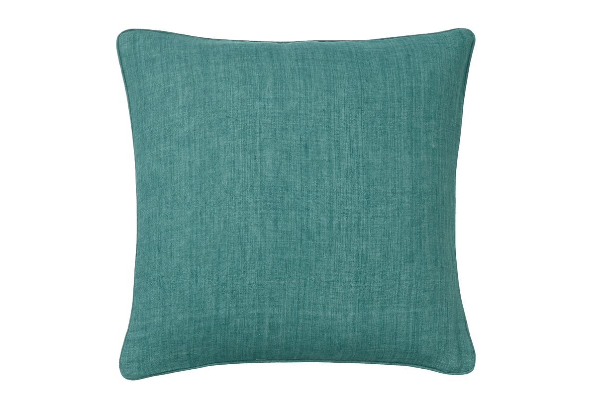 Luxury light linen pudetræk m.pyntekant 50 x 50 cm