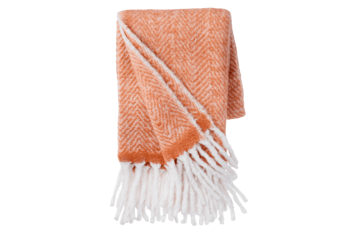 Mathea sildebensmønster uldplaid