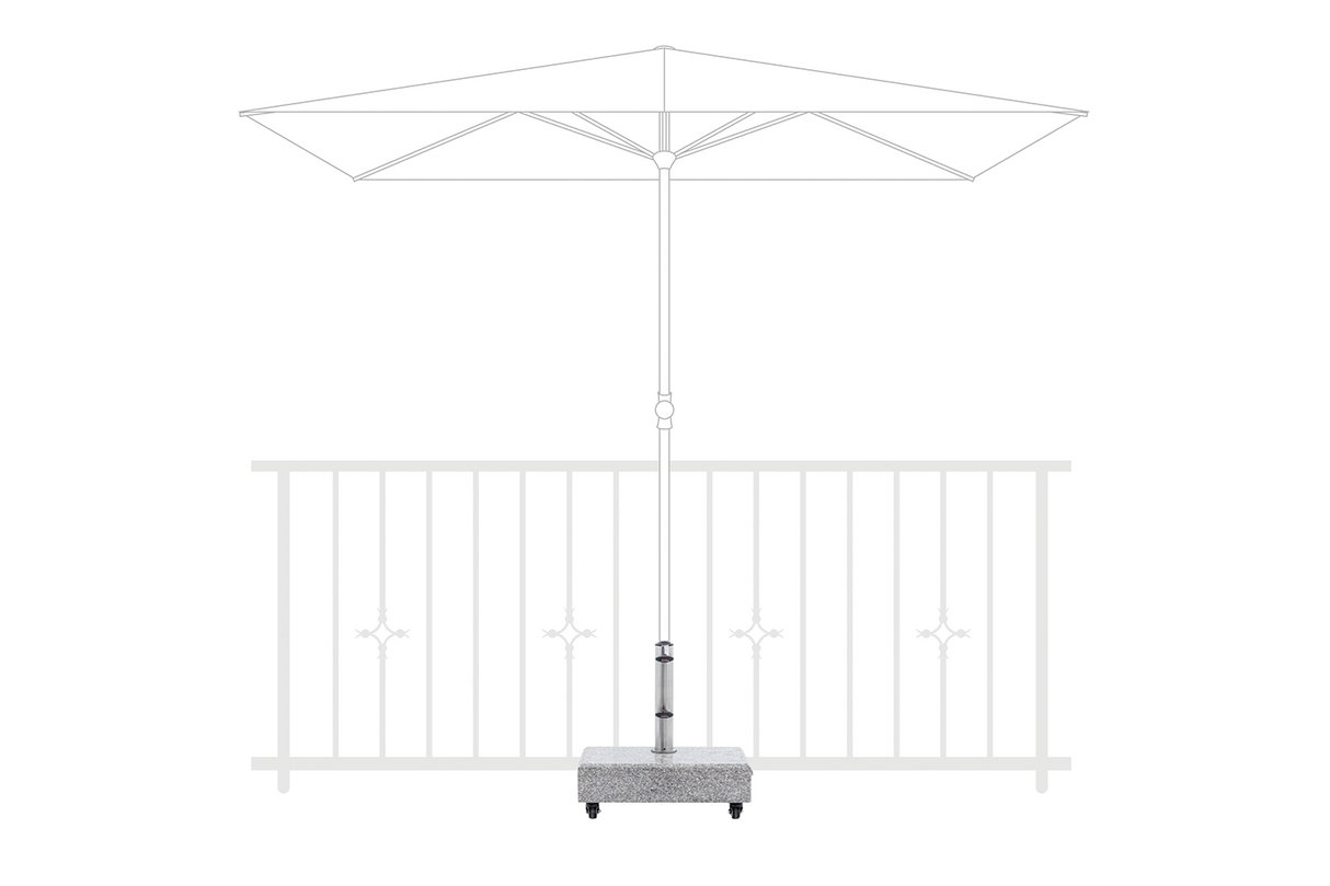 Derby granit parasolfod med hjul 25 kg