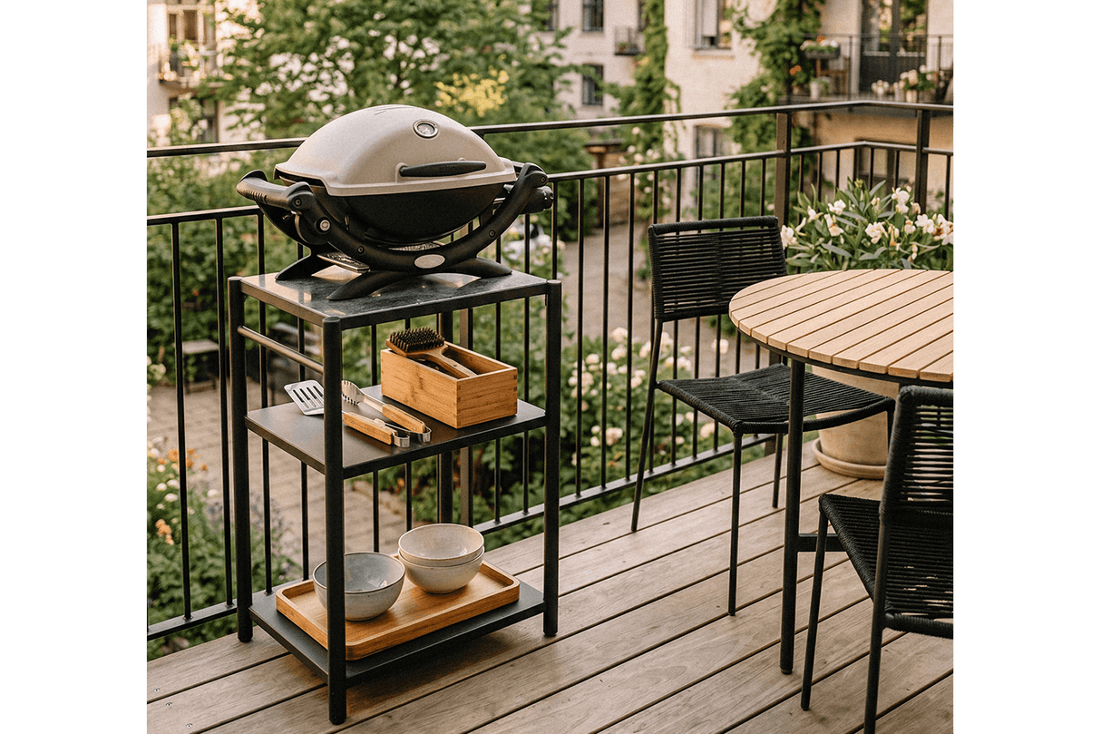 Dora metal grillbord med granitplade 60 x 50 cm