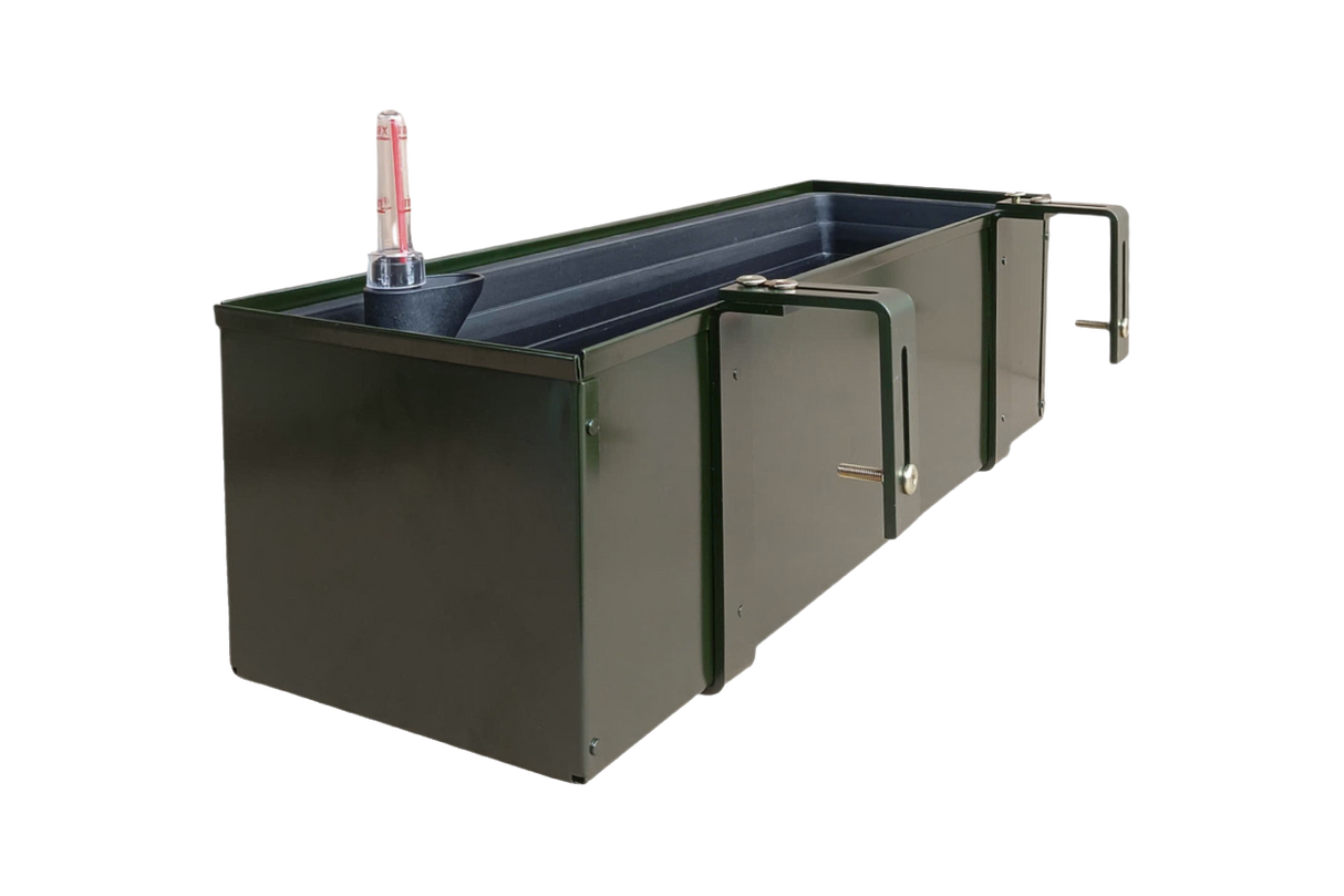 Liva mørkegrøn altankasse med selvvanding 60 / 80 / 100 cm