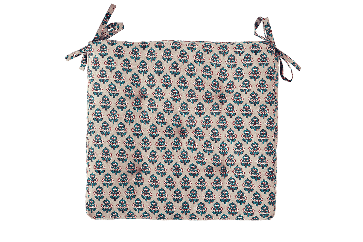 Siddehynde med print 45 x 45 cm