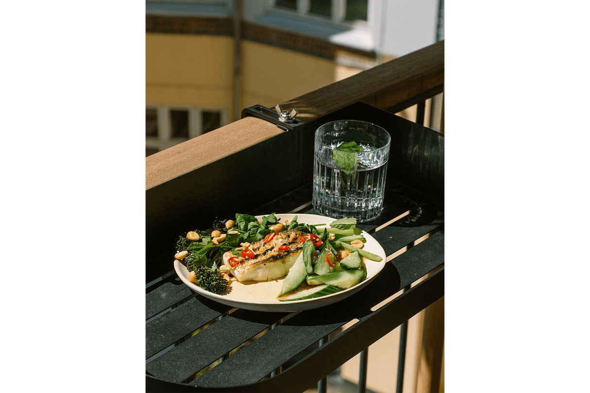 Mie metalhylde til gelænder 50 x 25 cm