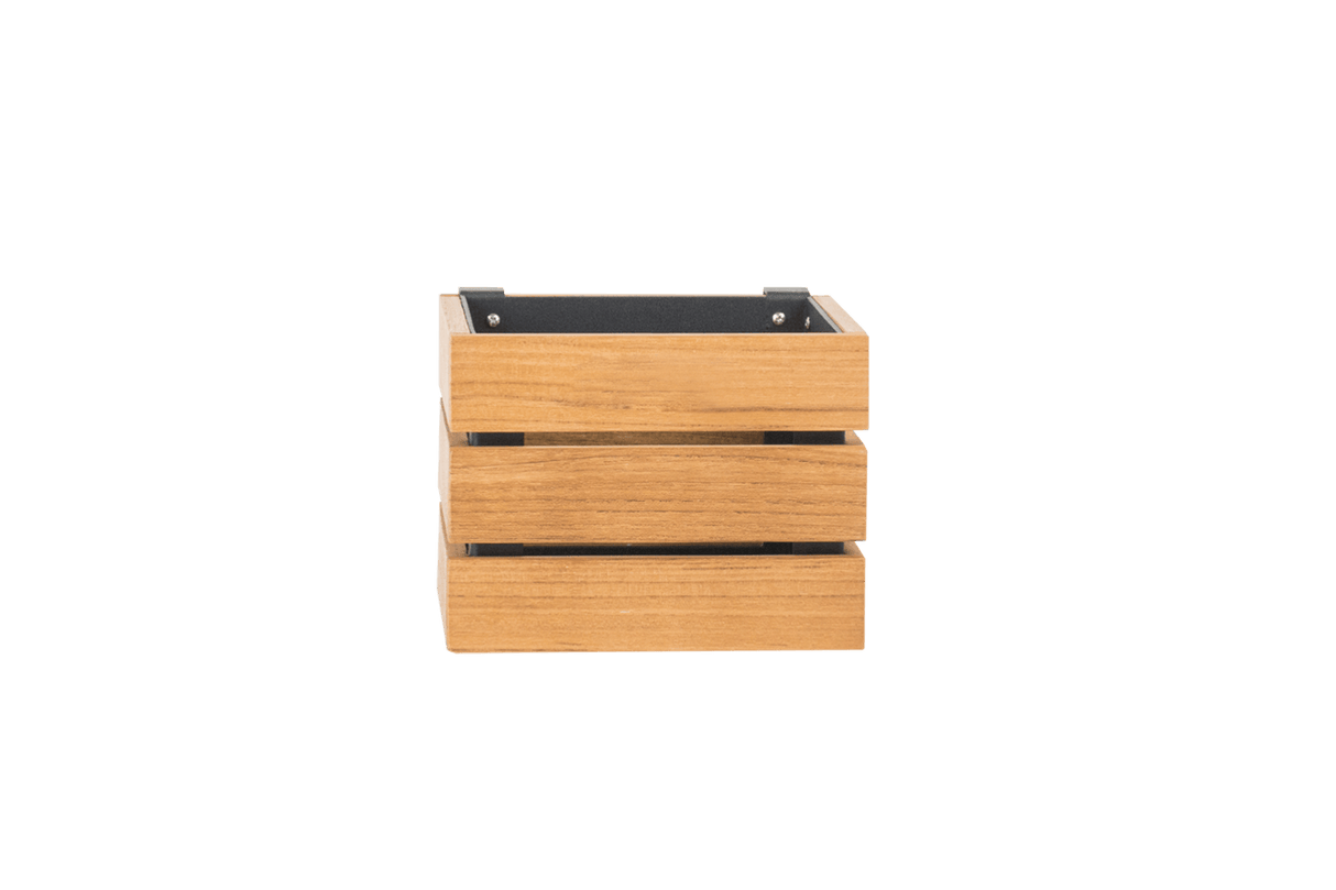 Mille teak plantekasse til gitter 17 x 17 cm