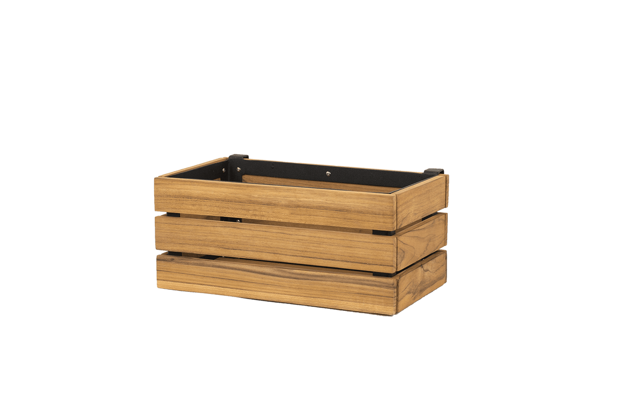 Mille teak plantekasse til gitter 30 x 17 cm