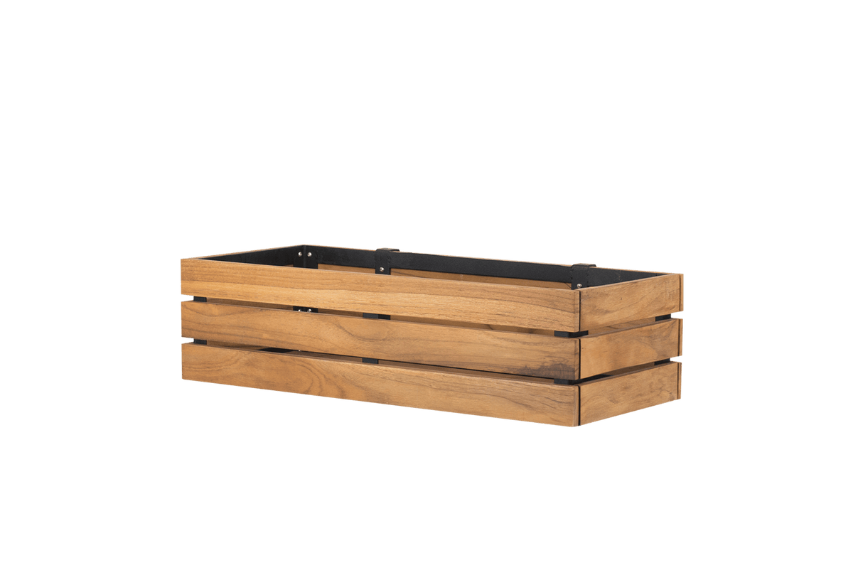 Mille teak plantekasse til gitter 50 x 21 cm