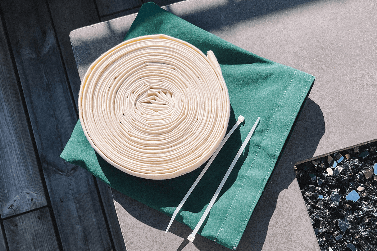 Opmåling til altansejl og farveprøver