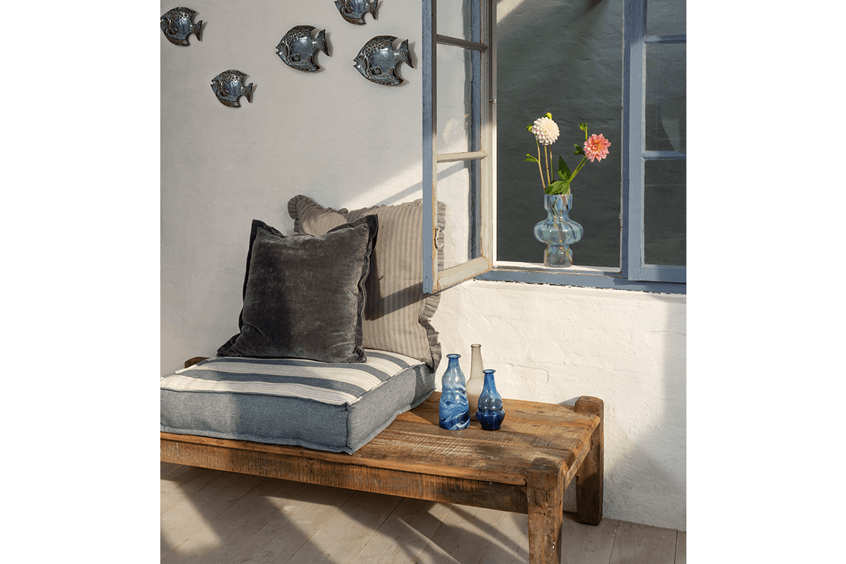 Pudebetræk med flæser 50 x 50 cm