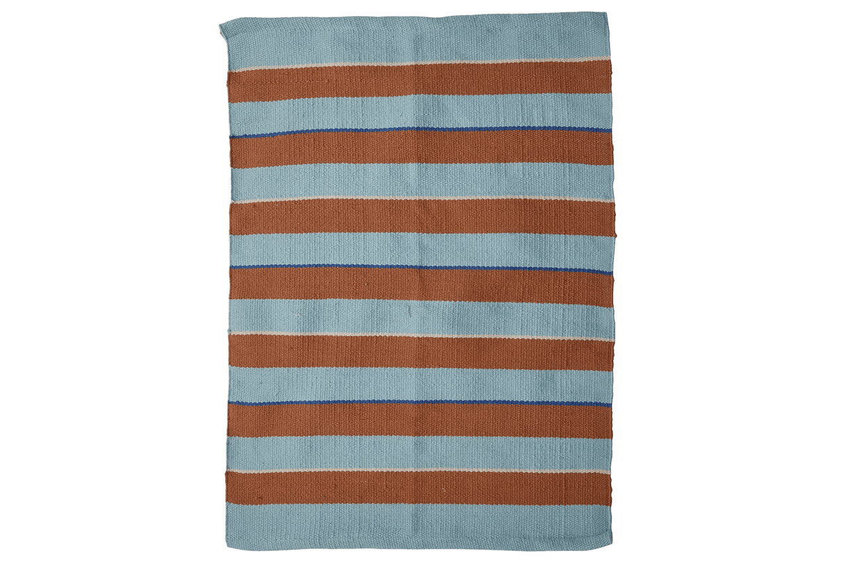 Recycle stribet tæppe 60 x 90 cm