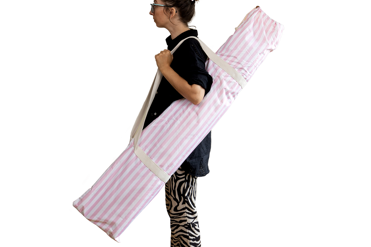 Sally dobbeltsidet parasol med knæk Ø155 / Ø180 cm