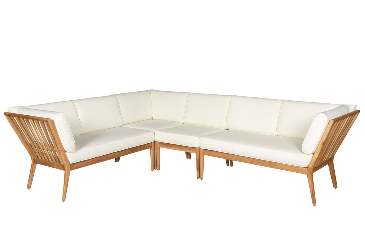 Sienna teak high back loungesofa - venstre
