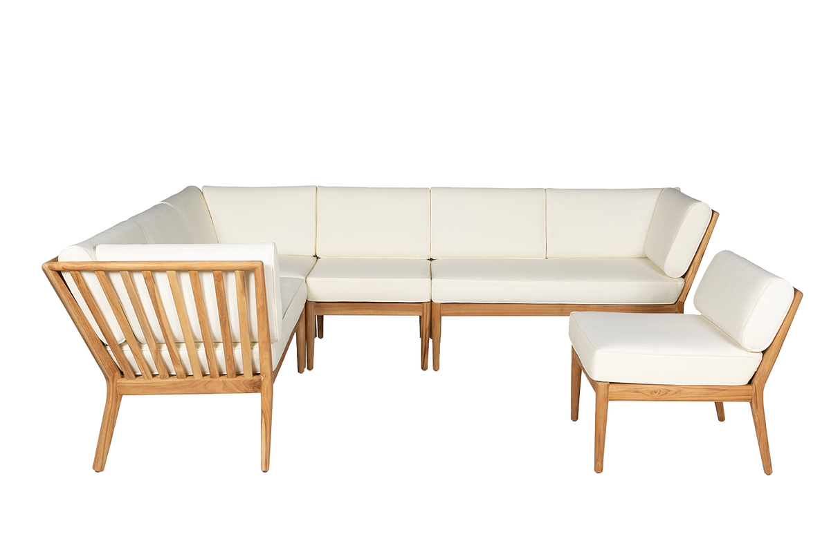 Sienna teak loungesofa - midtermodul