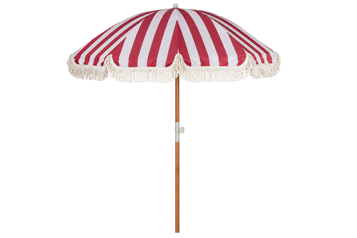 Stine stribet parasol med knæk Ø155 / Ø180 cm