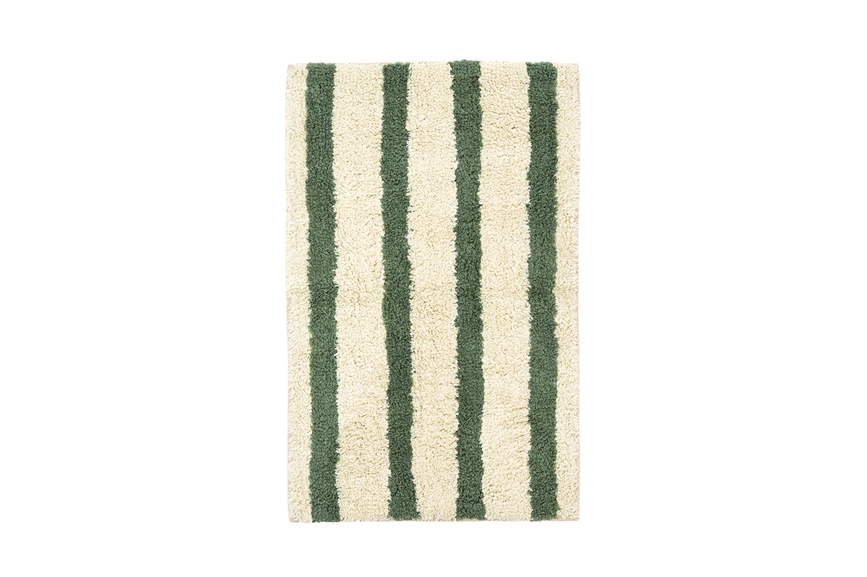 Stribet tuftet bademåtte 50 x 80 cm