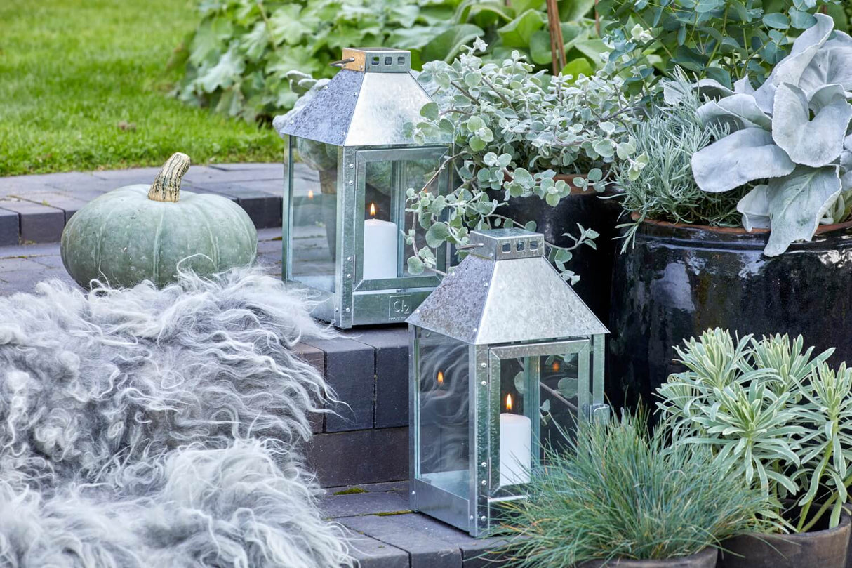 A2 living galvaniseret jern lanterne 17 x 33,5 cm