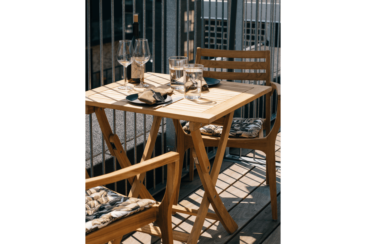 Anna teak klapbord 60 x 60 cm