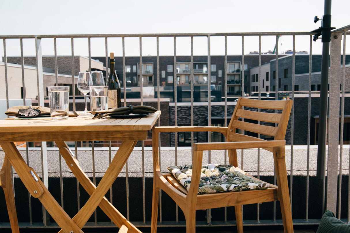 Anna teak klapbord 70 x 70 cm