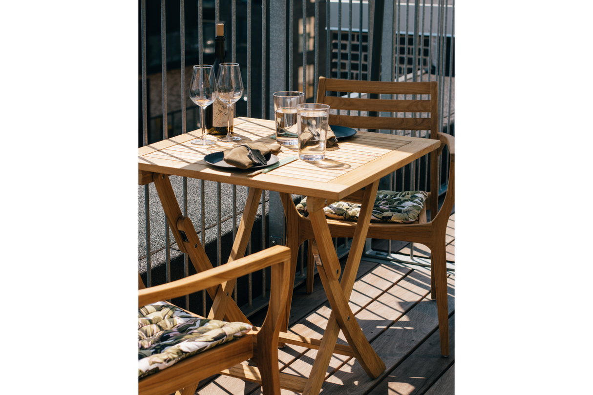 Anna teak klapbord 70 x 70 cm