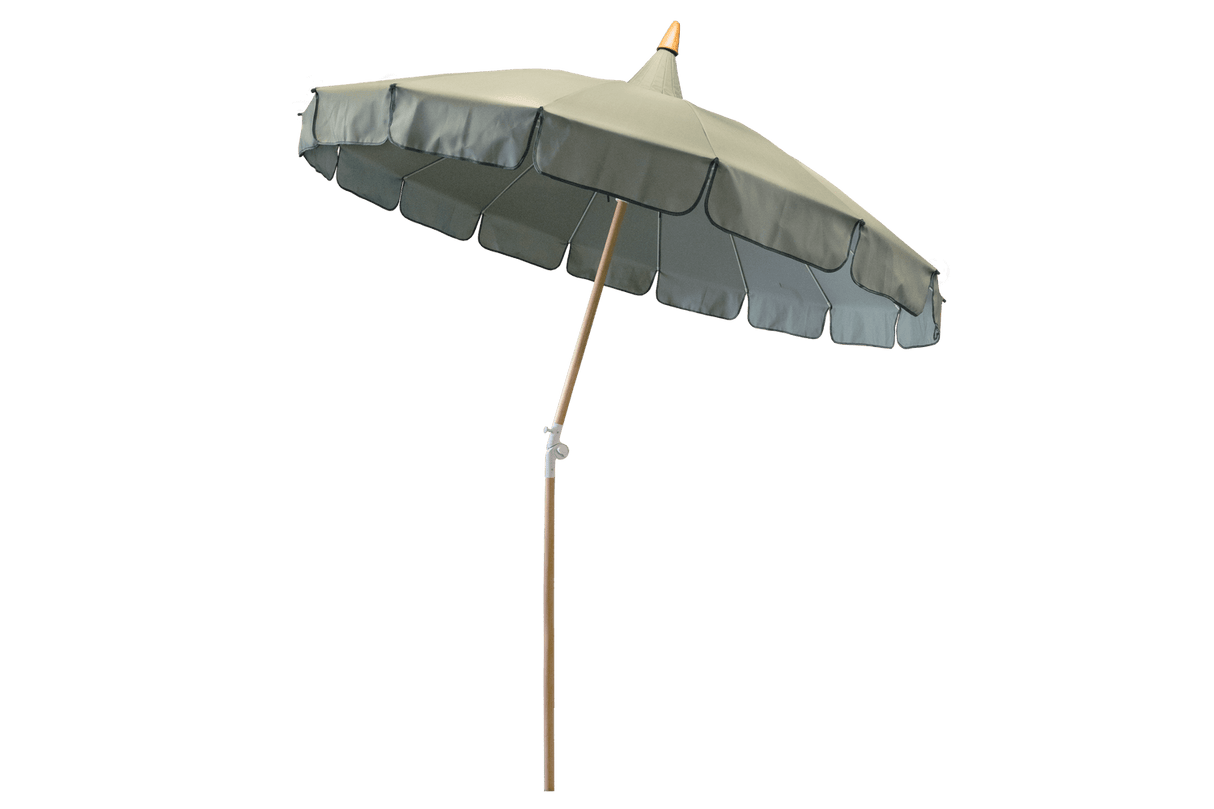 Aisha ensfarvet parasol med knæk Ø200 cm