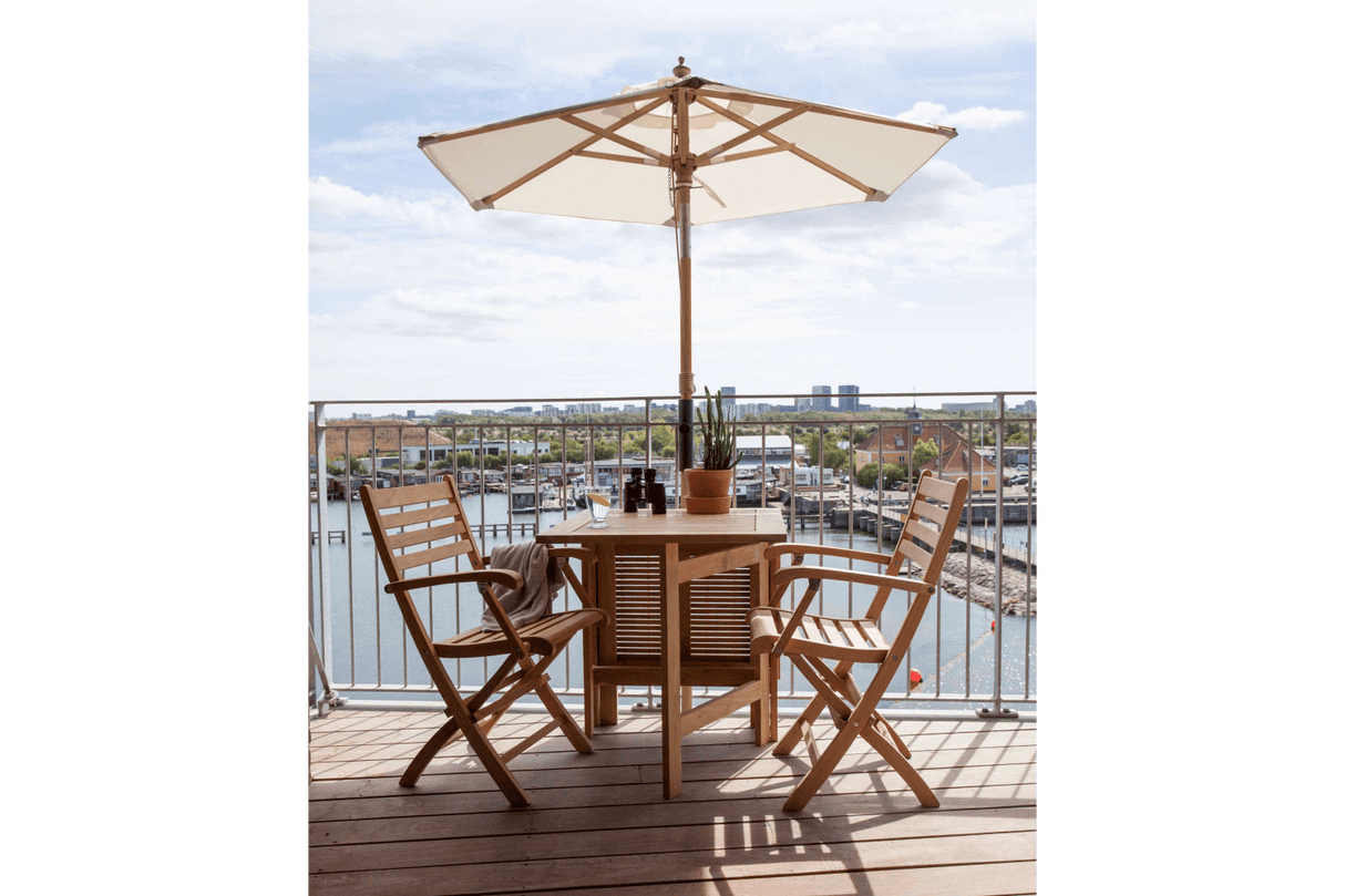 Cecilie ensfarvet parasol inkl. beslag Ø180 cm