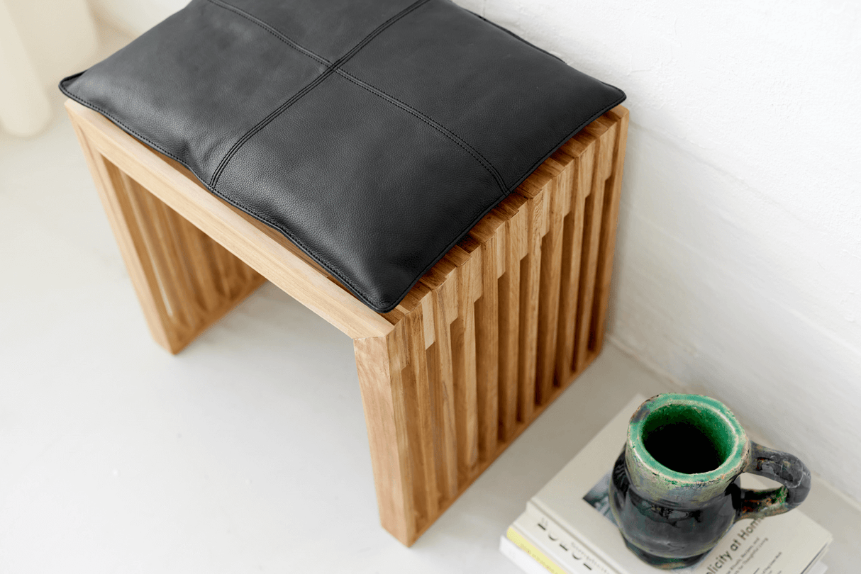 Læderhynde 45 x 35 cm