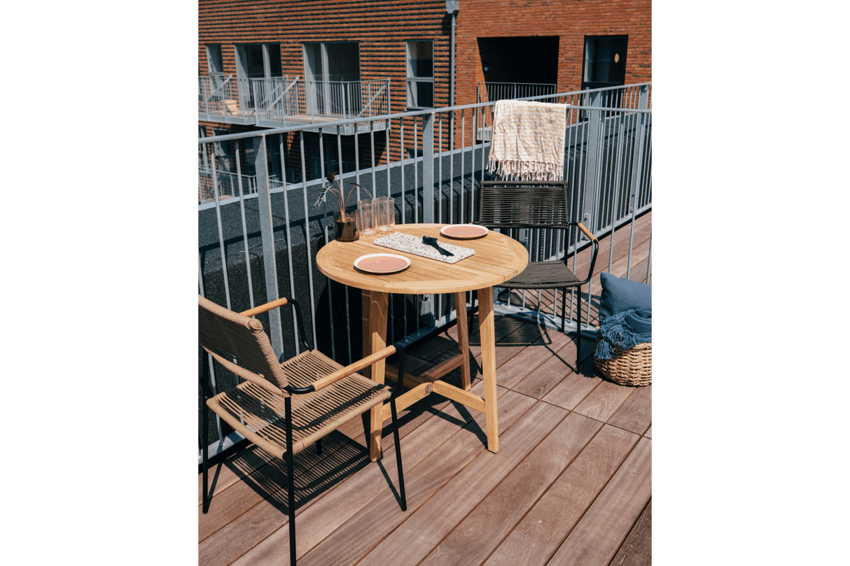 Clara teak gateleg bord Ø80 cm