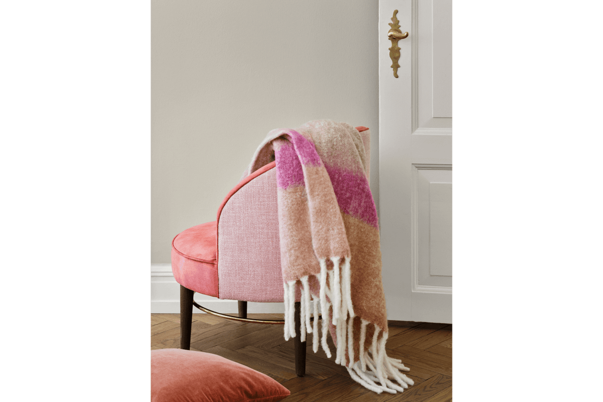 Mathea stribet uldplaid