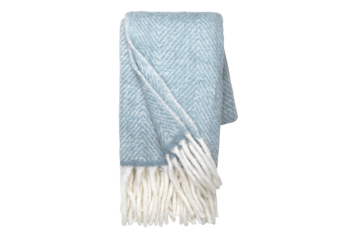 Mathea sildebensmønster uldplaid