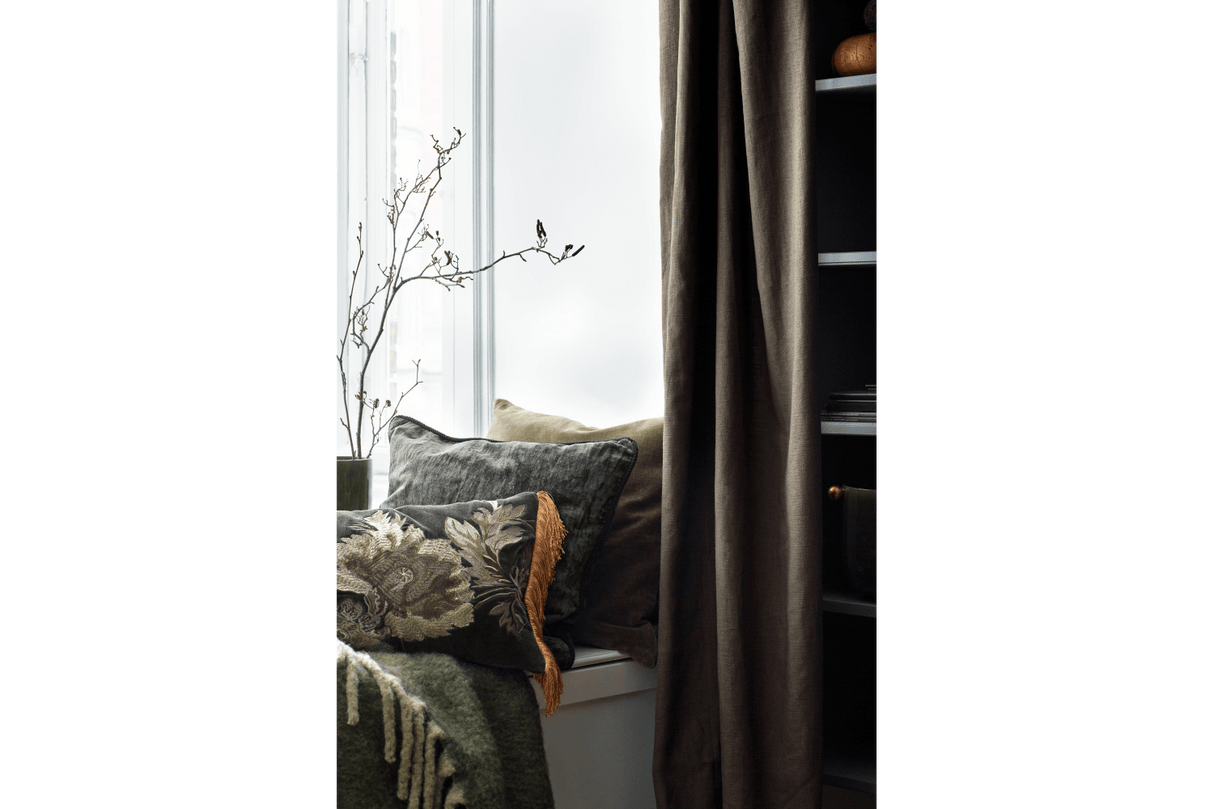 Mathea sildebensmønster uldplaid