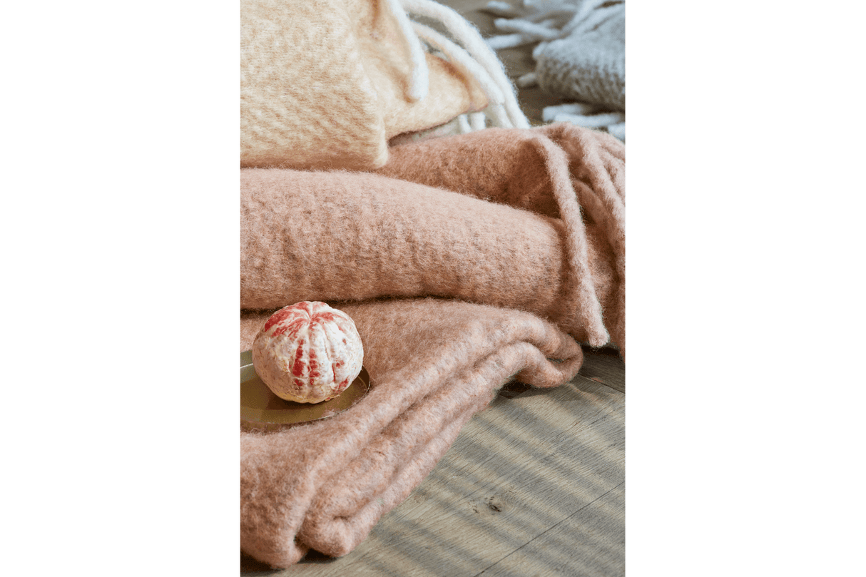 Mathea sildebensmønster uldplaid