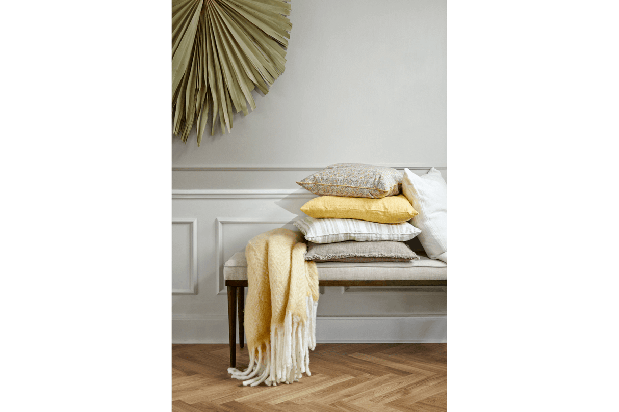 Mathea sildebensmønster uldplaid